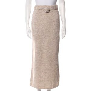 For Love and Lemons- Bow Accents Midi Skirt